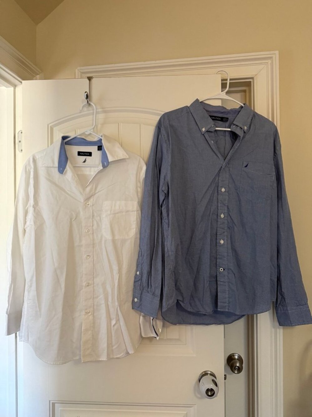 2 men’s large nautica long sleeve button up dress shirts